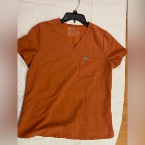 Figs Terracotta One Pocket Scrub Top